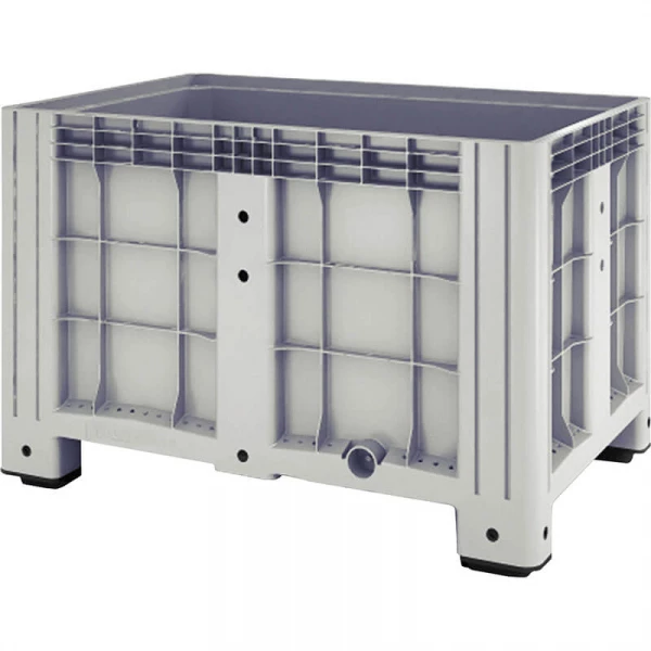 Контейнер пластиковый 1200х800х800 мм (сплошной, на ножках) SDBOX 1208 S серый HV Market