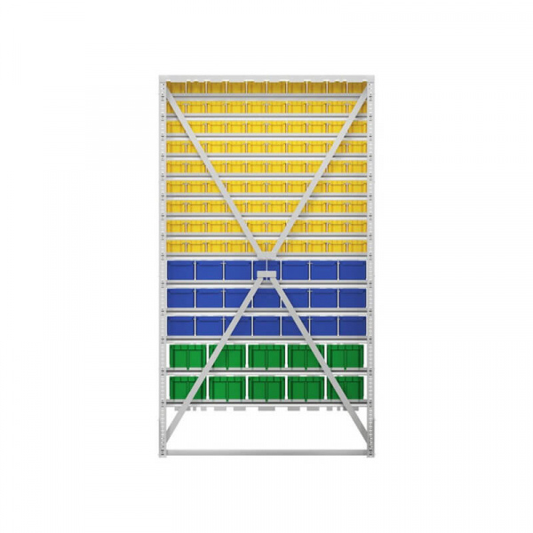Стойка 1150х2000 односторонняя В1-10-03-02 (желтый/синий/зеленый)