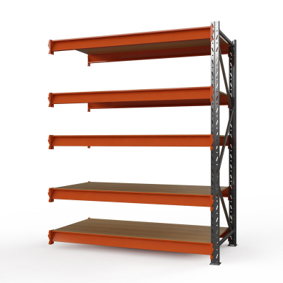 Секция приставная стеллажа металлического ОПТИМА, 3000х2500х785 мм. Полки: 5 шт. фанера