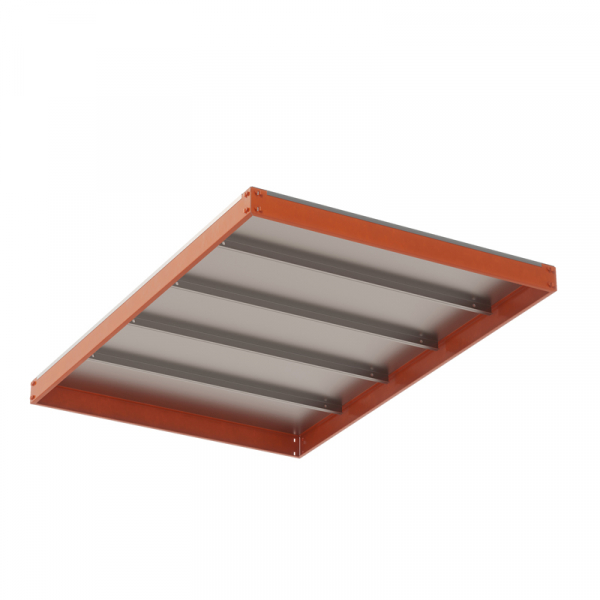 Ярус стеллажа Профи Т, металлический сплошной настил (1540х500 мм)