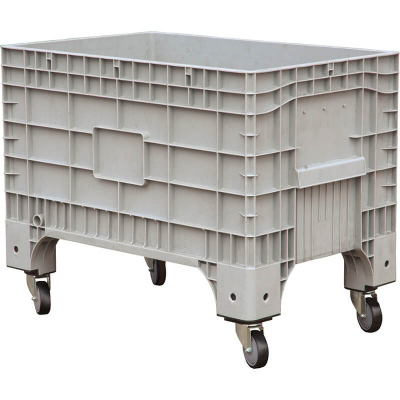 Контейнер пластиковый 1017х636х673 мм (сплошной, на колесах) B-Box 1065 Mini W серый HV Market