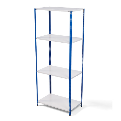 Стеллаж металлический ТС Лайт, синие стойки, 2500x1000x600 мм. Полки: 4 шт. металл (ТС 220100604с)
