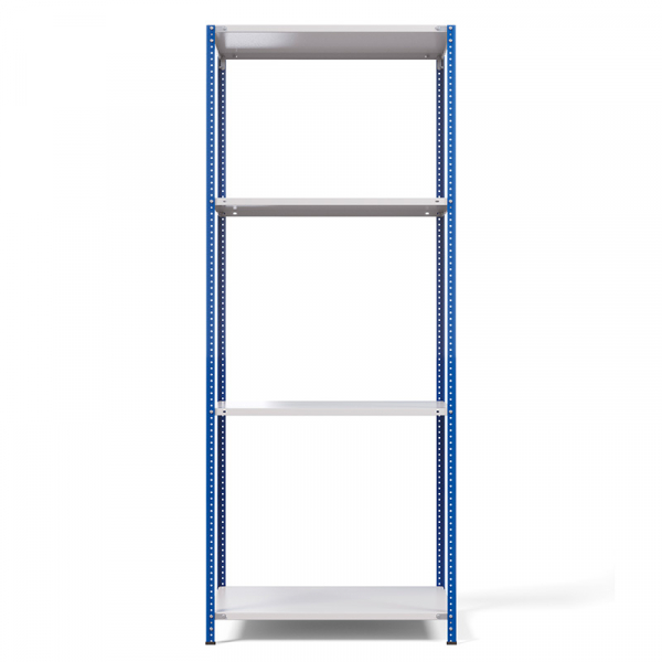 Стеллаж металлический ТС Лайт, синие стойки, 2500x1000x600 мм. Полки: 4 шт. металл (ТС 220100604с)