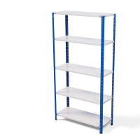 Стеллаж металлический ТС Лайт, синие стойки, 2200x1000x400 мм. Полки: 5 шт. металл (ТС 220100405с) HV Market