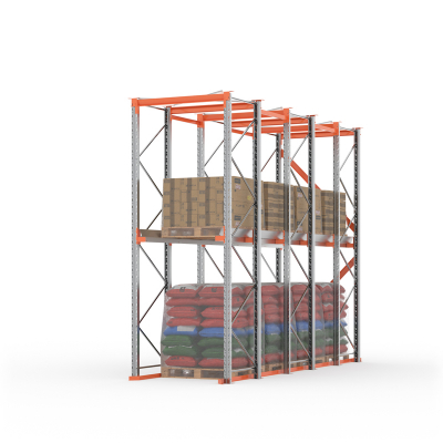 Стеллаж набивной паллетный 4000х5000х1000 (85.1.5). Ярусы: пол+1 HV Market