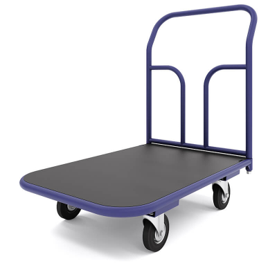 Тележка платформенная с резиновым покрытием ТПР 1 (500х800) г/п 550 кг. 200 черная резина