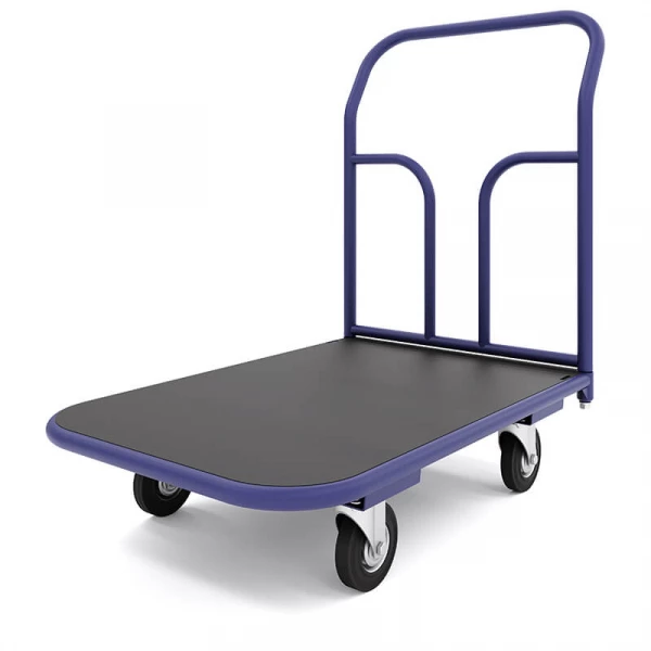 Тележка платформенная с резиновым покрытием ТПР 5 (700x1200) г/п 300 кг. 125 черная резина