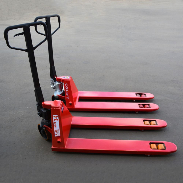 Узковильная гидравлическая тележка OX 25-L1150-W450 OXLIFT ширина вил 450 мм 2500 кг