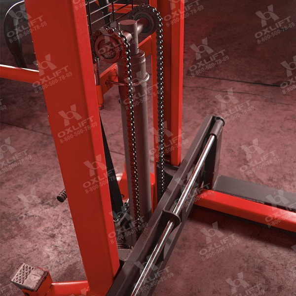 Гидравлический штабелер с широкими опорными лапами HS16-W OXLIFT 1600 мм 1500 кг