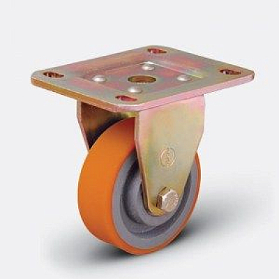 Колесо большегрузное ED02 VBP ⌀ 125 полиуретановое неповоротное HV Market