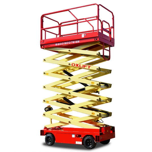 OXLIFT QZ-050-110 самоходный (поводковый) подъемник ножничного типа с питанием от акб 11000 мм 500 кг