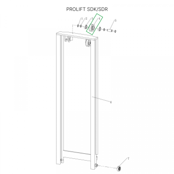 Ролик боковой цепи для штабелеров SDR 1533/1536/1545S/1645/1656/2036/2045, SDK HV Market