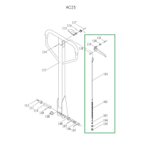 Тяга цепная в сборе для ручки гидравлических тележек АС25 HV Market