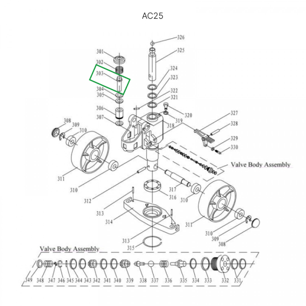 Шток нагнетательный для гидравлических тележек AC25