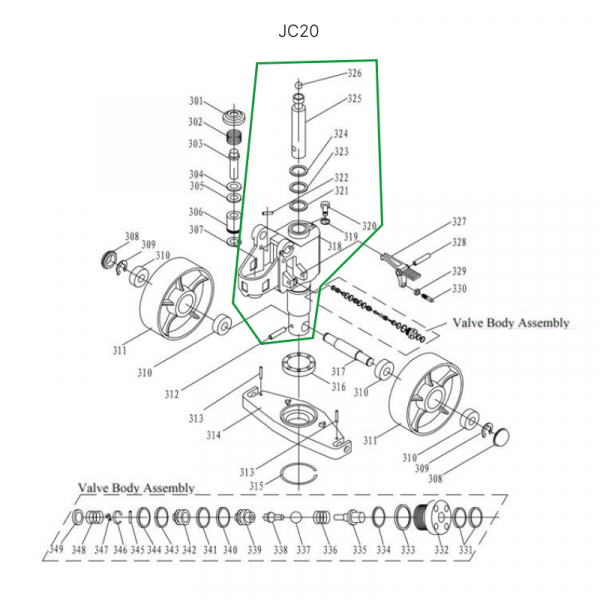 Ось крепления ручки для гидравлических тележек DF25