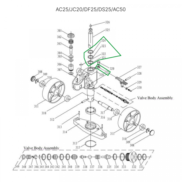 Ремкомплект для гидроцилиндра 31,5 мм