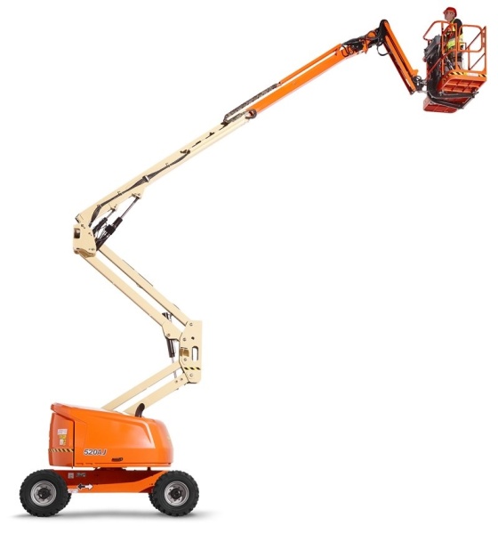 Самоходный коленчатый подъемник JLG 520AJ, грузоподъемность 250 кг, рабочая высота 18 м, тип питания Дизель