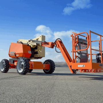 Самоходный коленчатый подъемник JLG 340 AJ, грузоподъемность 230 кг, рабочая высота 12.33 м, тип питания Дизель
