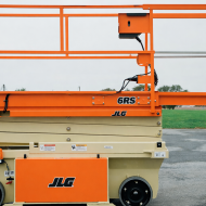 Ножничный подъемник JLG 6RS, грузоподъемность 120/230 кг, рабочая высота 7.79 м, тип питания Электрический, размер платформы 0.69×1.82 м