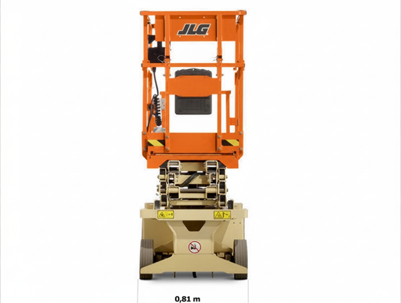 Ножничный подъемник JLG 6RS, грузоподъемность 120/230 кг, рабочая высота 7.79 м, тип питания Электрический, размер платформы 0.69×1.82 м