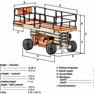 Подъемник ножничный JLG 3394RT, рабочая высота 12.06 м