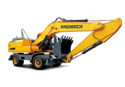 Колесный экскаватор SINOMACH 215W, эксплуатационная масса 21000 - 22000 кг