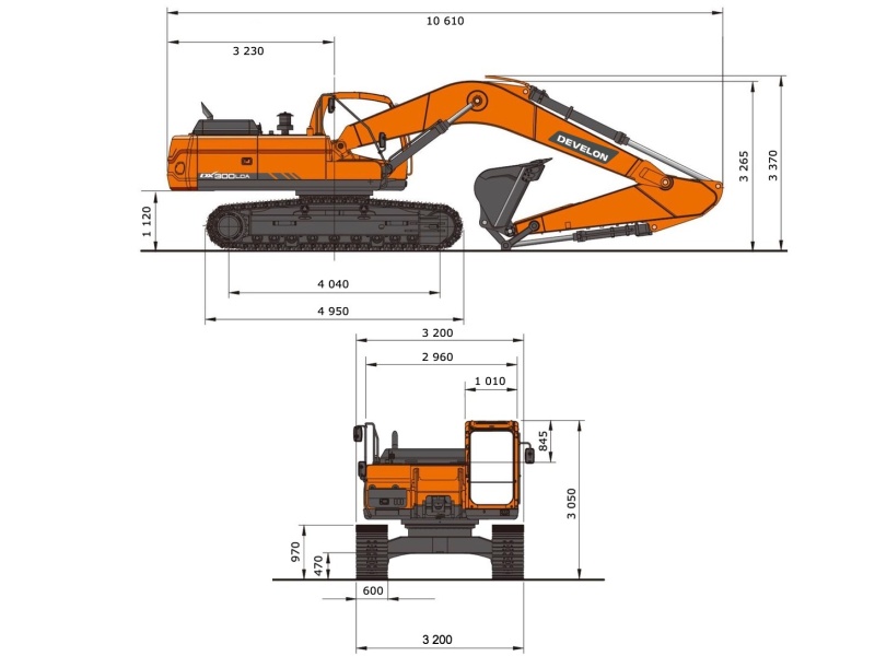 Гусеничный экскаватор DEVELON DX300LCA-7M
