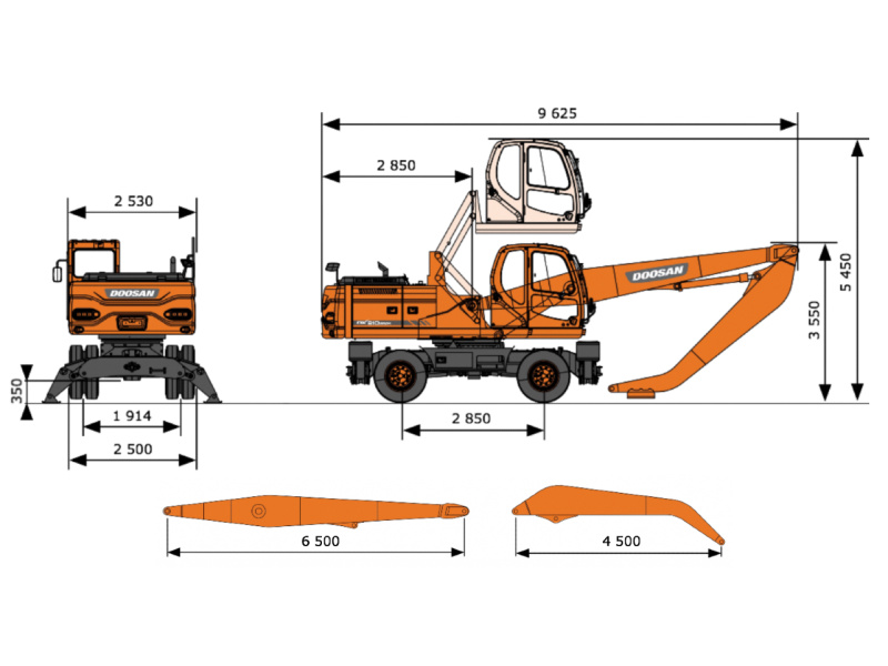 Перегружатель DEVELON DX210WMH