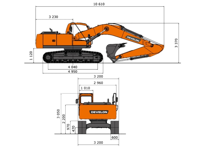 Гусеничный экскаватор DEVELON DX320LC-7M