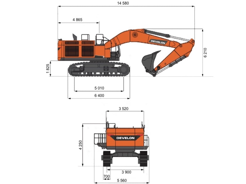 Гусеничный экскаватор DEVELON DX1250LC-7B
