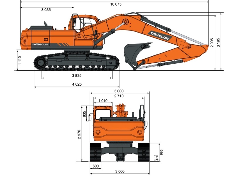 Гусеничный экскаватор DEVELON DX260LC-7M