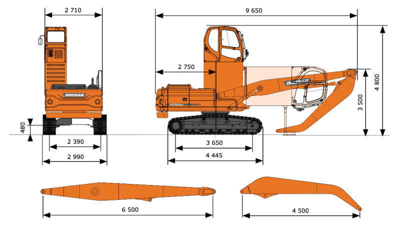 Перегружатель DEVELON DX225MH
