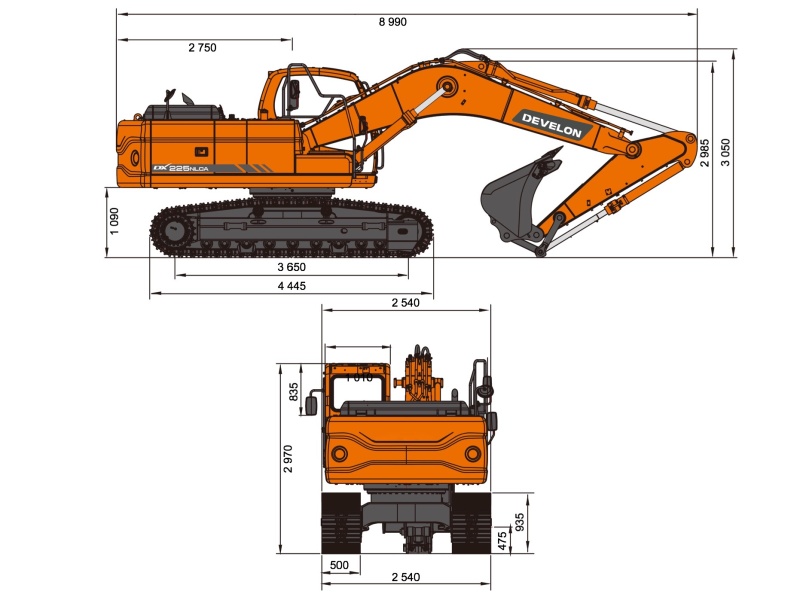 Гусеничный экскаватор DEVELON DX225NLCA