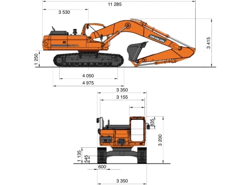 Гусеничный экскаватор DEVELON DX450LC-7B