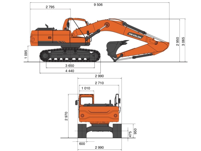 Гусеничный экскаватор DEVELON DX220LC-7M