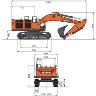 Гусеничный экскаватор DEVELON DX800LC-7B, мощность двигателя 771 л.с.