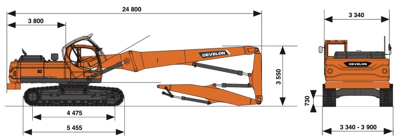 Экскаватор для демонтажа DEVELON DX530DM