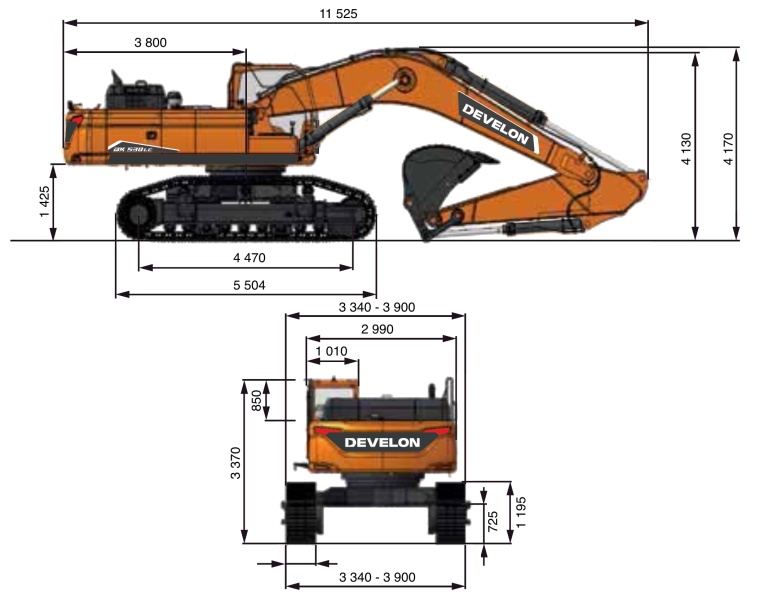 Гусеничный экскаватор DEVELON DX530LC-7B