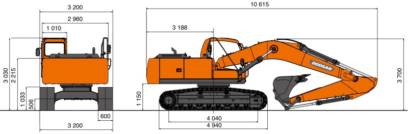 Гусеничный экскаватор DEVELON DX300LC-7B