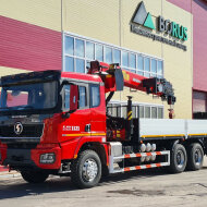 Грузовики Borus Автомобиль бортовой с КМУ на шасси Shacman 6x4 - 1121