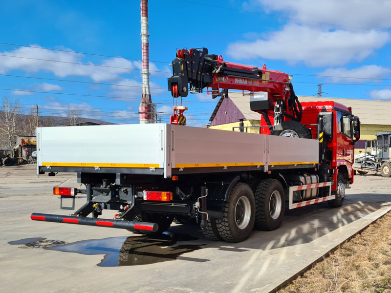 Грузовики Borus Автомобиль бортовой с КМУ на шасси Shacman 6x4 - 1121