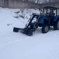 Для тракторов Снегоочиститель шнекороторный (снегоротор) на КУН МТЗ 82.1