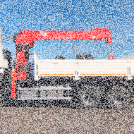 Кран-манипулятор Kanglim 1256 с алюминиевой платформой на шасси ISUZU GIGA