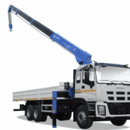 Кран-манипулятор Kanglim 1256 с алюминиевой платформой на шасси ISUZU GIGA