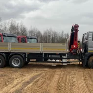 Кран-манипулятор SUNHUNK K168 на шасси HOWO ZZ5257 6×4, борт 6800 мм