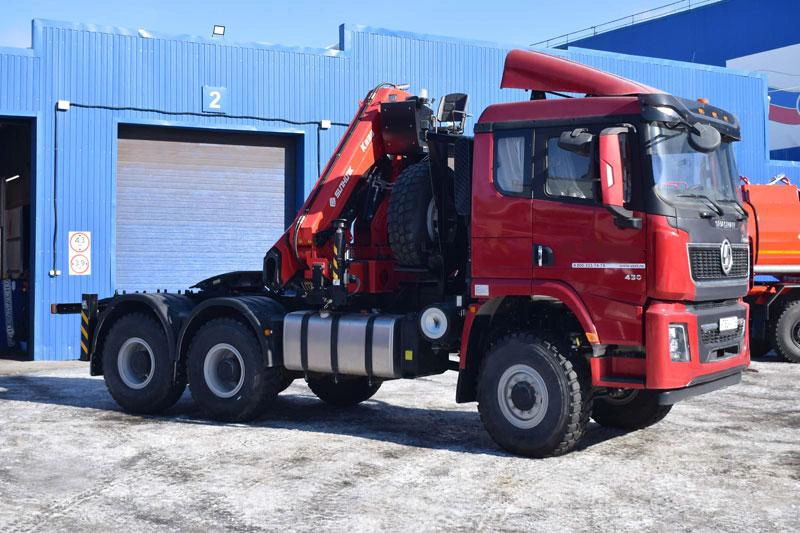 Кран-манипулятор SUNHUNK K238 на шасси Shacman 6×6, борт 6500 мм
