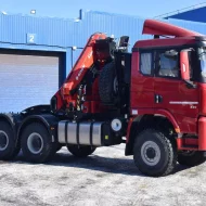 Кран-манипулятор SUNHUNK K238 на шасси Shacman 6×6, борт 6500 мм