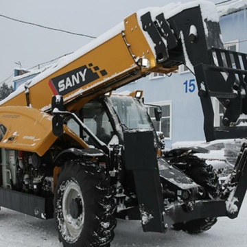 Телескопический погрузчик SANY STH1056А, двигатель CUMMINS QSF3.8 T3, 93 кВт, высота подъема 17,1 м, грузоподъемность 4 540 кг