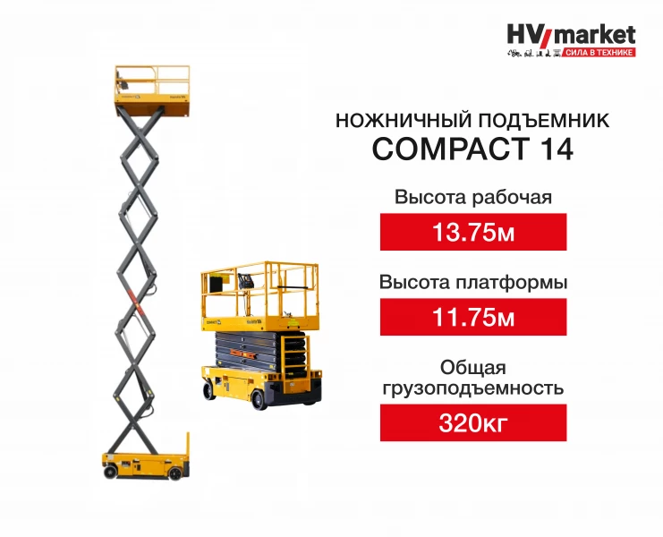 Ножничный подъемник Compact 14 HV Market