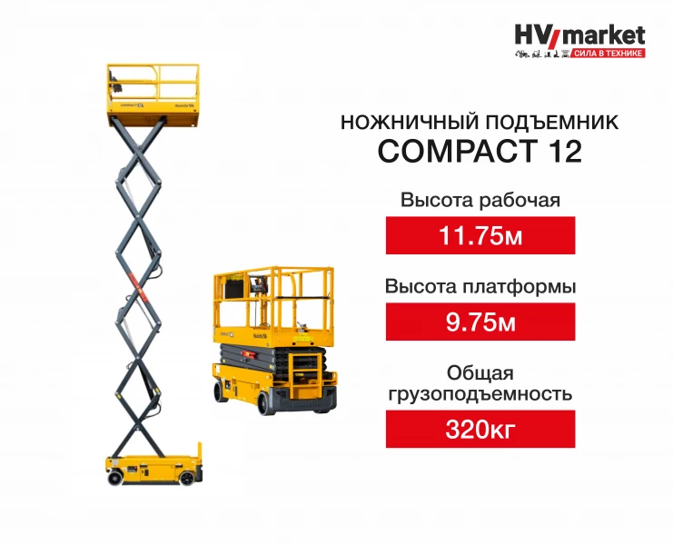 Ножничный подъемник Compact 12 HV Market